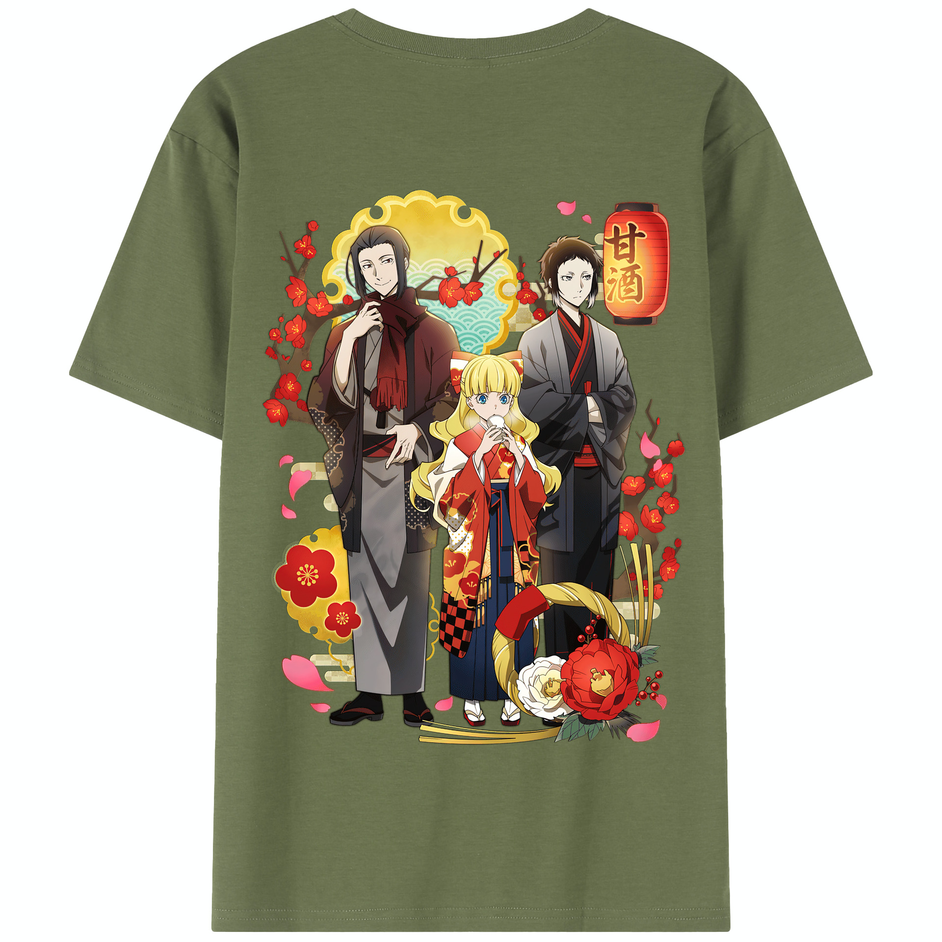 （画像用） 文豪ストレイドッグス Bungo Stray Dogs 綿100％半袖Tシャツ（背面プリント）